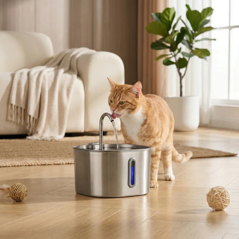 Freeying™ · Fuente de acero para gatos