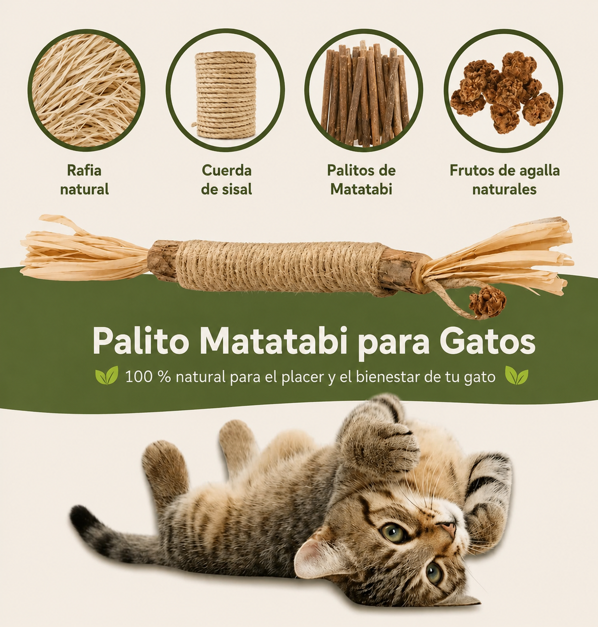 Freeying Matatabi™ – Cepillo Dental Natural para Gatos